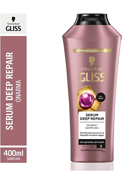 Glissa Gliss Serum Deep Repair Biotin Complex and Peony Flower Extract Shampoo 400ml