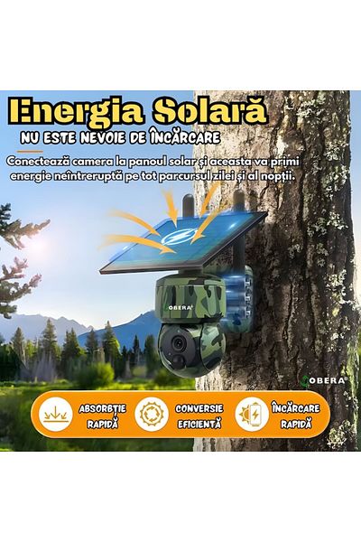 goBERA Solar Surveillance Camera with GPS goBERA®, 3MP, 4G, 5W Solar Panel, IR 940NM, Night Vision,