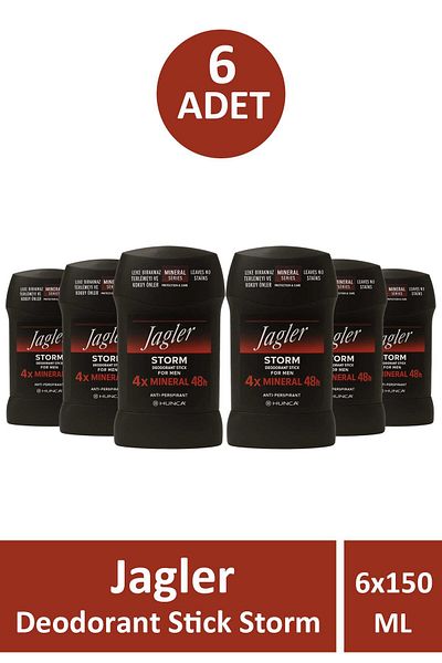 ASFSTORE Jagler storm deodorant stick for men 50 gr 6 pieces
