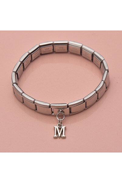idolavm The Way of Love M Harfli İtalyan Charm Bileklik Takı Hediyelik Aksesuar