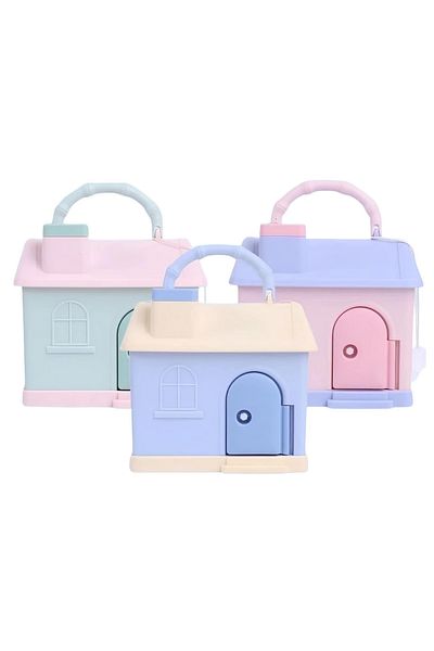TOYFEST Plastic House Piggy Bank with Lock