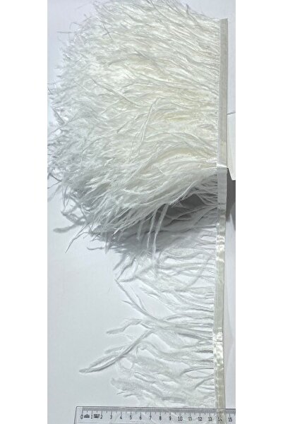 Massaltay ريش أبيض بطول 2 متر - ريش تزيين ناعم وأنيق