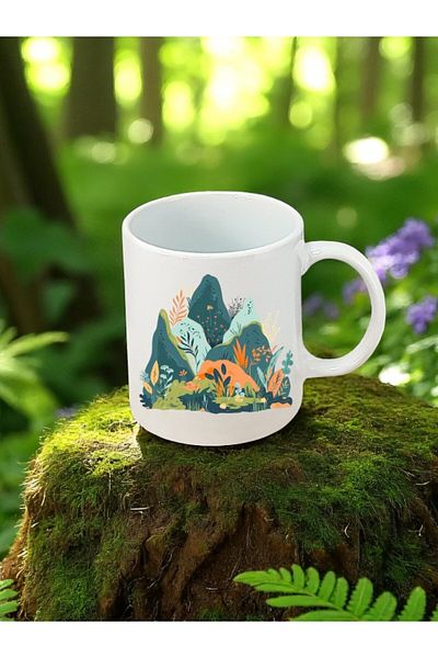 lili hediyelik Nature Drawing Printed White Mug