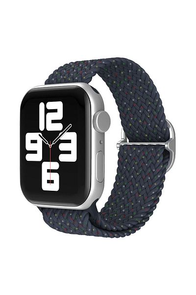 CepteToptan Apple Watch 38mm Star Cord - Spotted Navy Blue