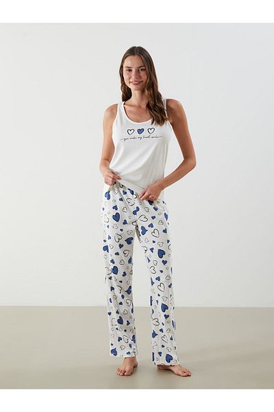 LC Waikiki New Season U Neck Printed Women's Pajama Set - S5Js18Z8