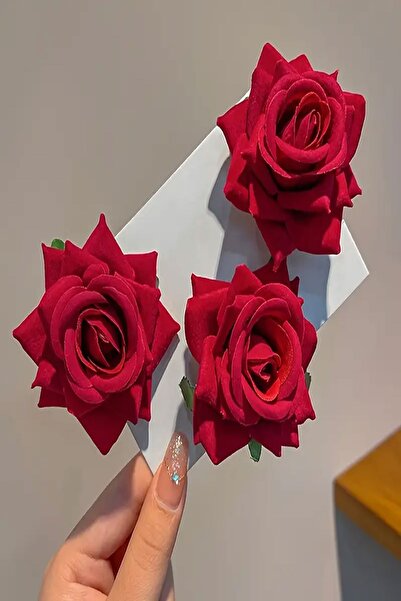 Massaltay 2 kusy zamatových sponiek s ružami – elegantné a štýlové, na každodenné aj špeciálne použitie