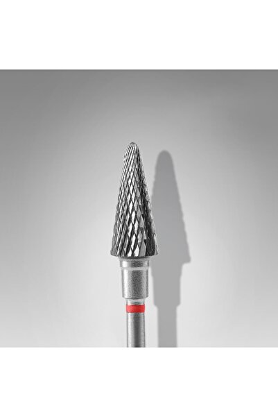 STALEKS Manikür Çıkarma Çelik Törpü Ucu Kırmızı Koni FT71R060/14