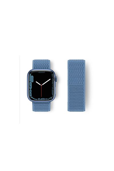 CepteToptan Apple Watch 42mm Mesh Velcro Band - Blue