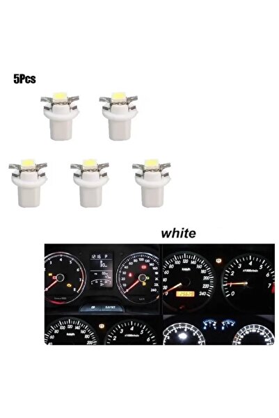 orco ( 5 X ADET ) 1 SET DUYLU DİPSİZ AMPUL T5 B8.5D MODEL LED 1.2W BEYAZ (T5 B8.5D WHITE)