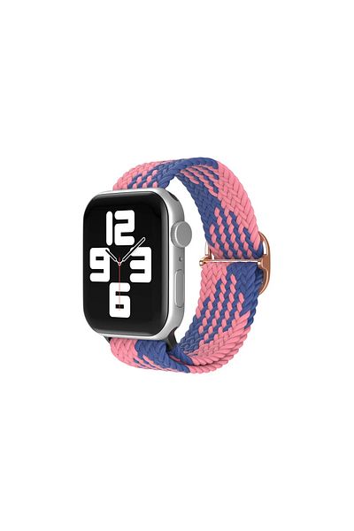 CepteToptan Apple Watch 42mm Star Cord - Pink-Blue
