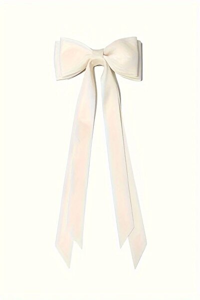 Massaltay مشبك فيونكة أبيض أنيق - تصميم طويل، أنيق وحديث