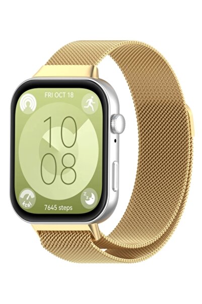 Huawei حزام الساعة المغناطيسي المطرز بشبكة معدنية متوافقة مع Watch Fit 3/4/4 Pro