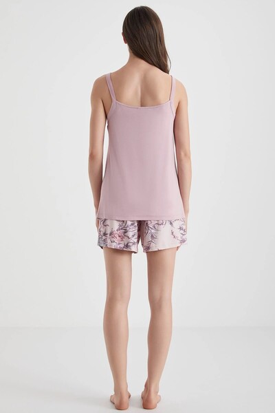 DREAM FASHION Soft Textured Pink Shorts Pajamas Suit