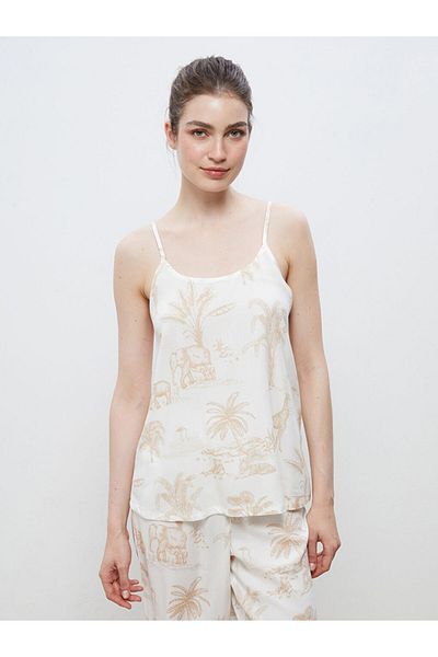LC Waikiki Σετ γυναικείες πιτζάμες με στάμπα New Season U Neck - S5JN76Z8