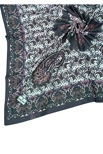 mim eşarp وشاح منقوش من القطن العرقي مقاس 90 × 90 سم