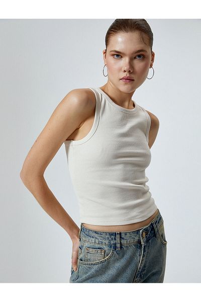 Koton New Season Ribbed Basic Undershirt Cotton Slim Fit