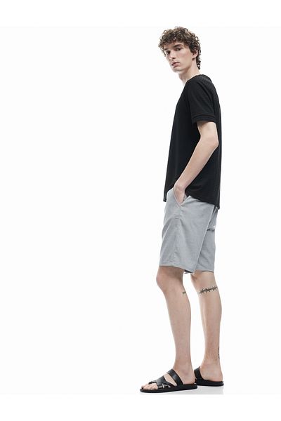 Koton New Season Viscose Blended Bermuda Slim Fit Waist Lace-Up Shorts with Pocket Detail