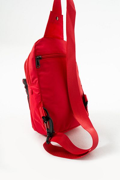Sanmorris 6004 Unisex Wrinkle Fabric Water Resistant Multi-Compartment Body Bag Red
