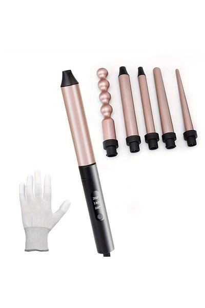 SIKS 6 In 1 Hair Curler, with 3 Intensity Levels 160°C - 180°C- 200°C, Tourmaline Ceramic Coating