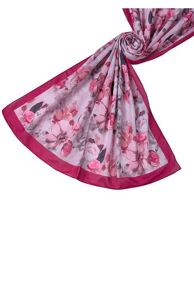 mim eşarp Emproyal Voile Cotton Shawl 75X190 cm - Floral Pattern