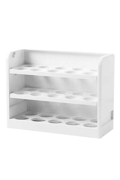 SIKS Egg Organizer Holder for Refrigerator Door, Storage Box with 30 Egg Capacity, 3-Tier