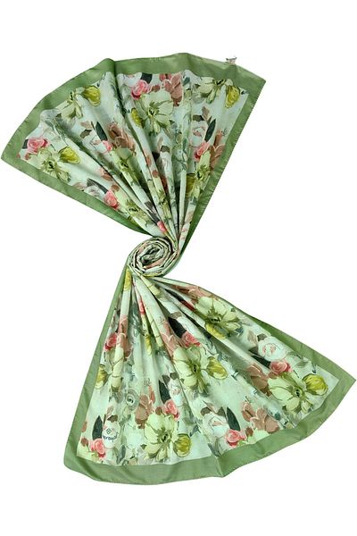 mim eşarp Βαμβακερό σάλι Emproyal Voile 75x190 cm - Floral Pattern