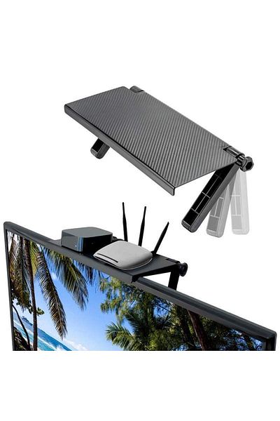 SIKS ® TV storage accessory, TV shelf monitor, router and remote control, laptop stand, 33 x 16 cm