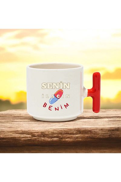 BB TRADE Your Medicine Is My Red t Handle Ceramic Printed Mug Cup 250 ml