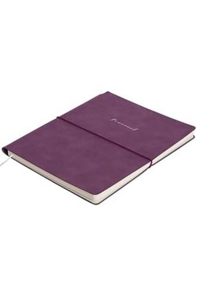 STOREMAX Muartshop Vegan Leather Flexible Cover Elastic Planner Lined Notepad 19X25 cm Purple 871301