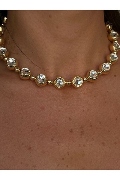 Twinssis Accessories Crystal Stone Choker Necklace