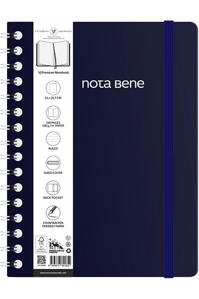 STOREMAX Muartshop Notebook with Bene Spiral Premium Hard Cover, 21X29,7 Cm, Line 871301