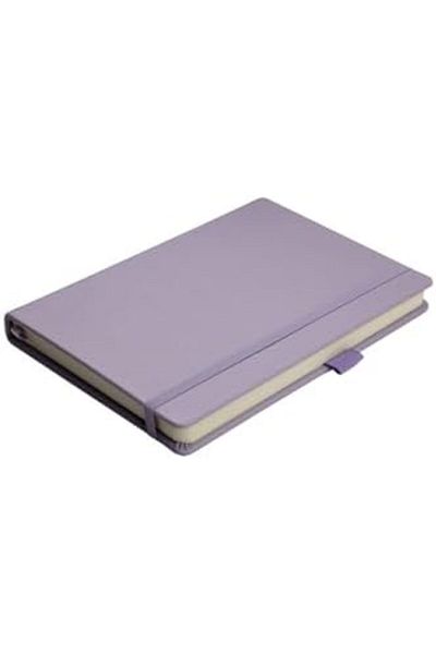 STOREMAX Muartshop Hard Cover Elasticated Undated Thick Leafed Dotted Notebook 14X20 cm Pastel Purple 8713