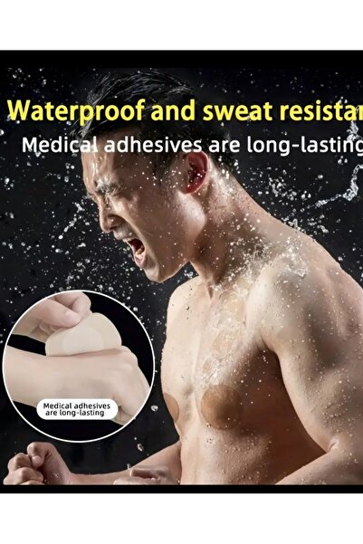 EMKSHOP Erkek Meme Ucu Kapatıcı Bant Spor Fitness Için Gömlek Tişört Görünmez...