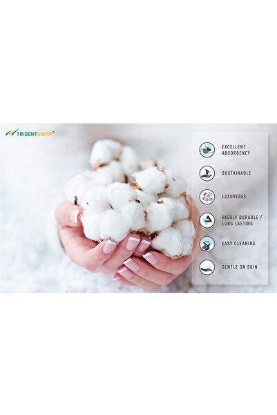 Trident 2Piece 100 Cotton 500 GSM Plush Towel Set White 70x140cm