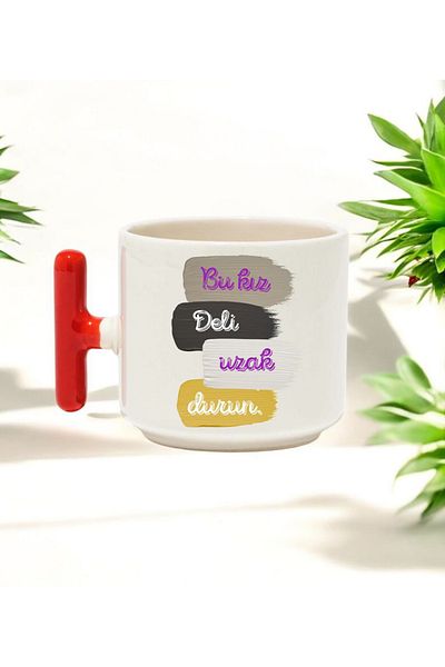 BB TRADE This Girl Is Crazy Red t Handle Ceramic Printed Mug 250 ml
