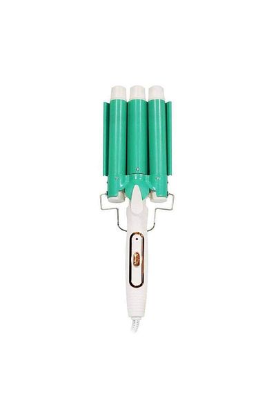 SIKS Ondulator ceramic cu trei elemente ceramice, încălzire în 28 de secunde, alb/verde