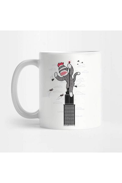 Pixxa Sock Monkey Just Wants a Friend - Sock Monkey Mug