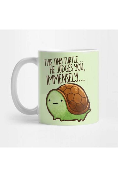 Pixxa This Tiny Turtle Judges You... Judging Tiny Turtle Mug