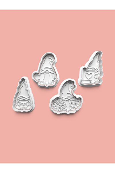 AKTASTORE مجموعة من 4 قوالب كوكيز وقوالب عجينة السكر لعيد الحب