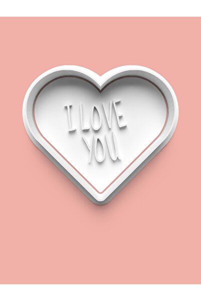 AKTASTORE قالب كوكيز على شكل قلب وأنا أحبك وقالب عجينة السكر