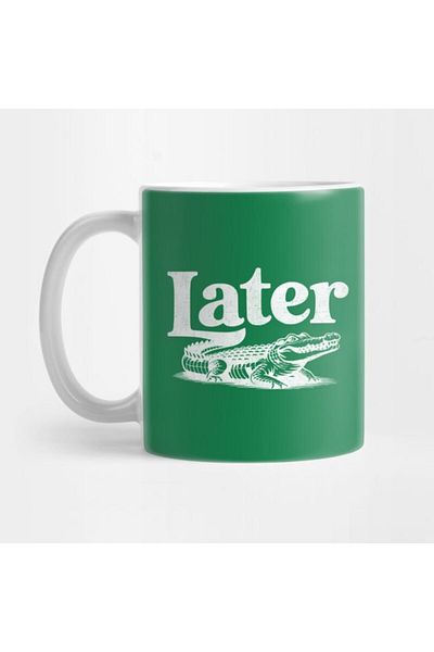 Pixxa Alligator Pun Later Gator - Funny Mug Cup