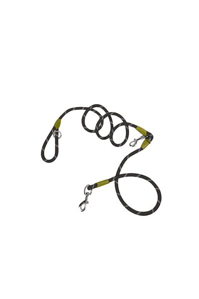 The Casius. Crossbody Leash for Pets, Reflective Material, 250 cm, Black and Green - The Casius