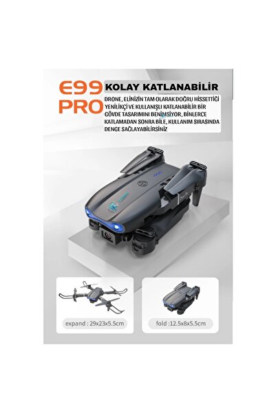 Thteknolojimarket E99 PRO Drone Çift Bataryalı