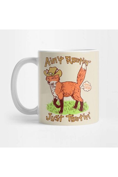 Pixxa Ain'T Rootin' Just Tootin' - Fox Mug