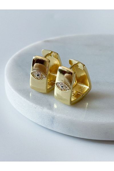 CHARMLUCKY Steel Evil Eye Earrings