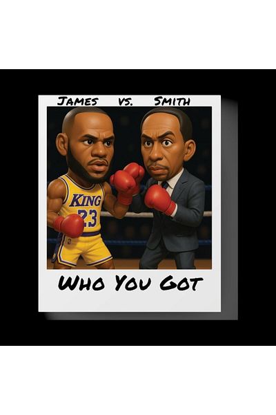 Pixxa Lebron James Vs Stephen A. Nba Smith Trophy Cup