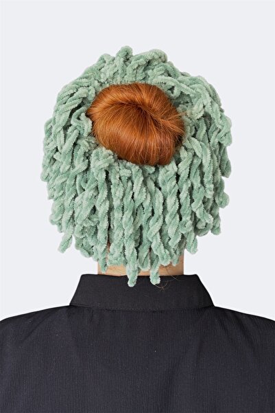 Loggia مشبك مخملي أخضر نعناعي، مشبك إكسسوار نسائي مرن ومتين