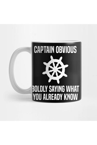 Pixxa Captain Obvious Boldly Saying What You Already Know Mug Cup