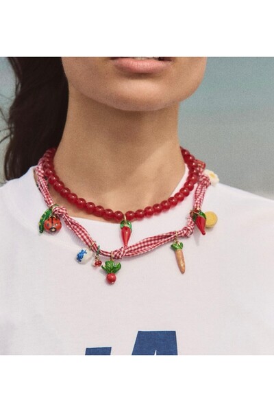 CHARMLUCKY مجموعة من 2 قلادة مورانو ساحرة