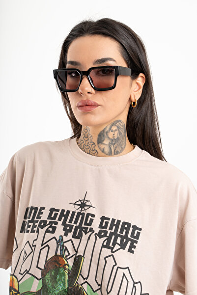 VAS.QUE Unisex Retro Square Oversized Sunglasses Uv400